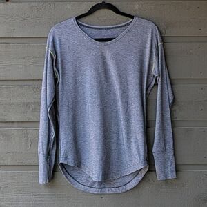 Lululemon Weekend Long Sleeve Black White Mini Stripe Size 4